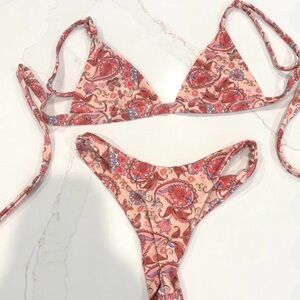 Tiger Mist Paisley Pink Bikini Set